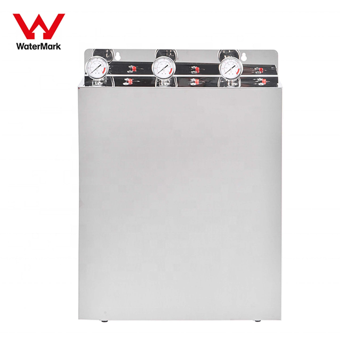 Aquarius Whole House Triple System Stainless Steel Cover 20" x 4.5" with three gauges on top.